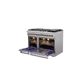 FORNO Massimo 48-Inch Freestanding Dual Fuel Range in Stainless Steel - FFSGS6125-48