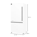 FORNO Milano Espresso 31-Inch 17.2 cu. ft. Bottom Freezer Door Refrigerator