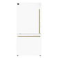 FORNO Milano Espresso 31-Inch 17.2 cu. ft. Bottom Freezer Door Refrigerator
