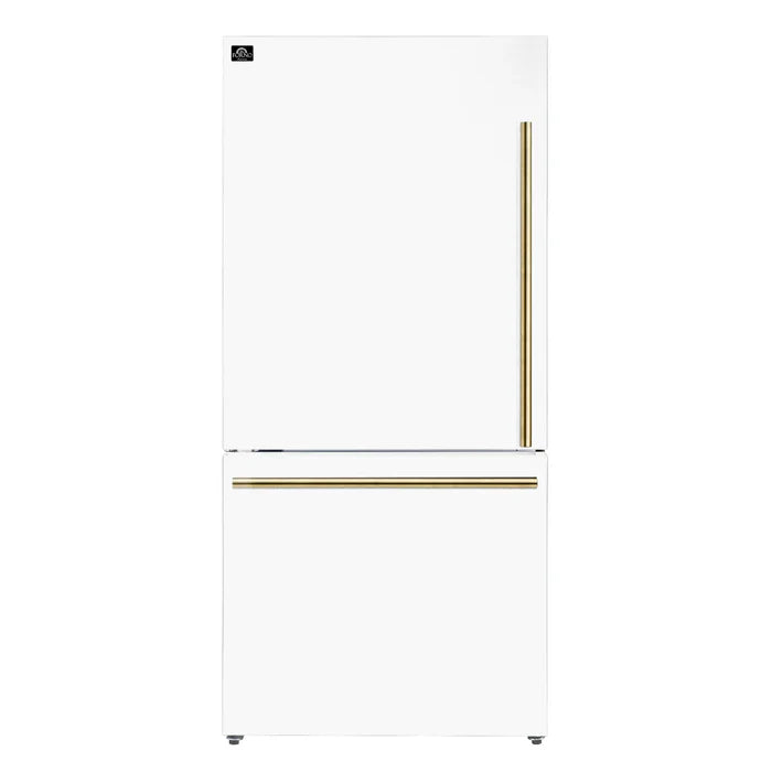 FORNO Milano Espresso 31-Inch 17.2 cu. ft. Bottom Freezer Door Refrigerator