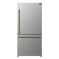 Forno Milano Espresso 31-Inch 17.2 cu. ft. Bottom Freezer Right Swing Door Refrigerator - FFFFD1785-31