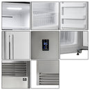 Forno Rizzuto - Left side Door Pro-Style Handle Refrigerator / Fridge – Freezer Dual Combination 32" Wide 13.8 cu.ft. with decorative grill - FFFFD1933-32LS