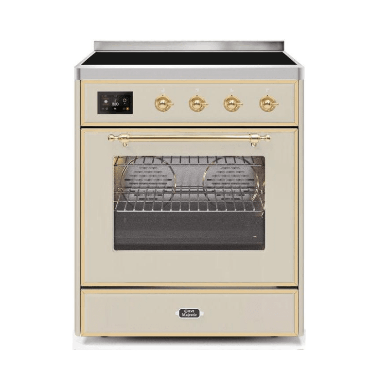 ILVE 30" Majestic II Series Freestanding Electric Single Oven Range with 4 Elements, Triple Glass Cool Door, Convection Oven, TFT Oven Control Display and Child Lock UMI30NE3