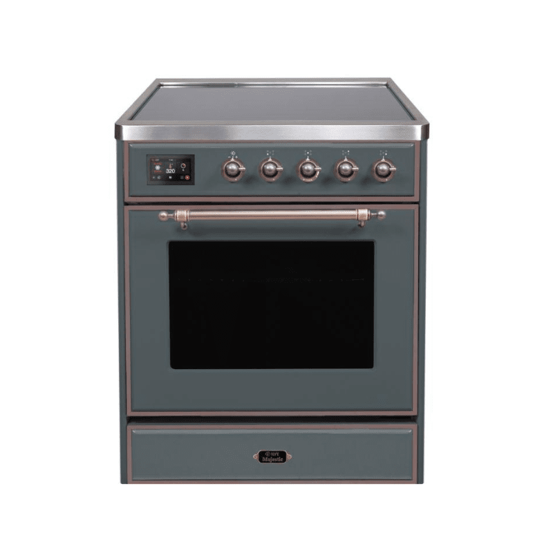 ILVE 30" Majestic II Series Freestanding Electric Single Oven Range with 4 Elements, Triple Glass Cool Door, Convection Oven, TFT Oven Control Display and Child Lock UMI30NE3