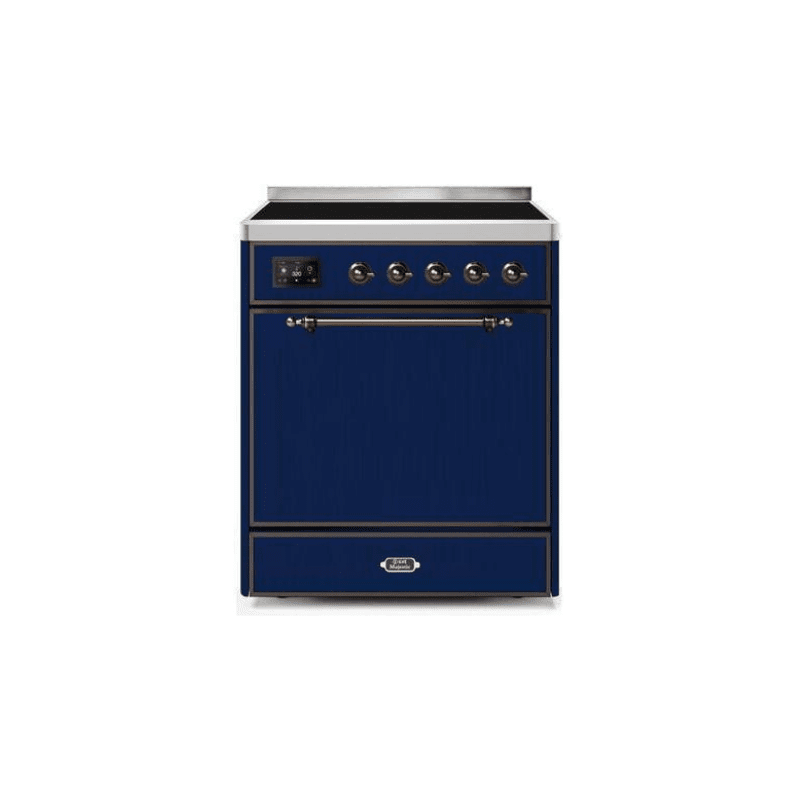 ILVE 30" Majestic II Series Induction Range with 4 Elements 2.3 cu. ft. Total Oven Capacity TFT Oven Control Display UMI30QNE3