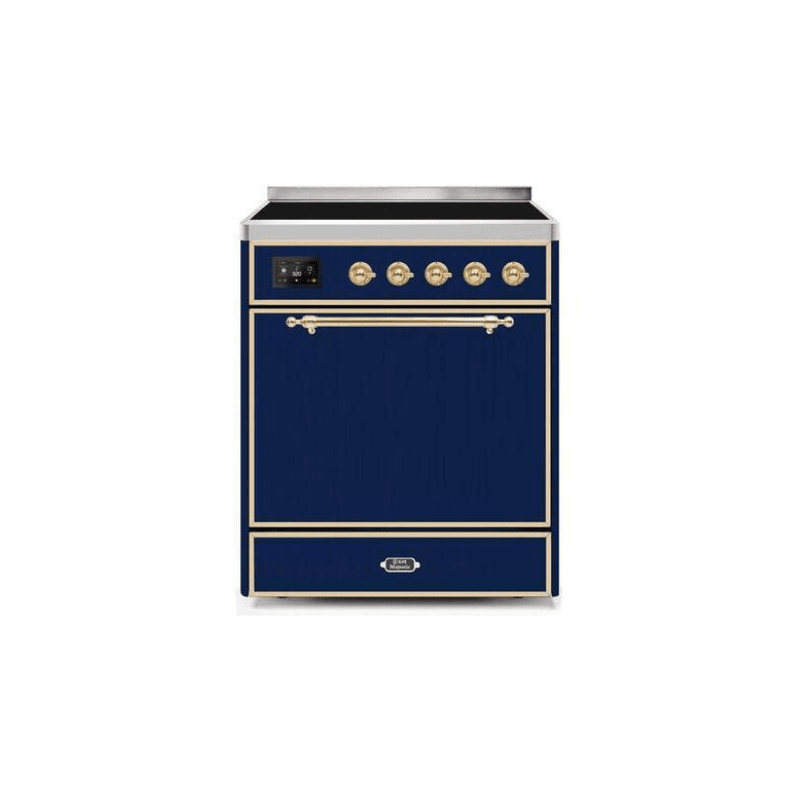 ILVE 30" Majestic II Series Induction Range with 4 Elements 2.3 cu. ft. Total Oven Capacity TFT Oven Control Display UMI30QNE3