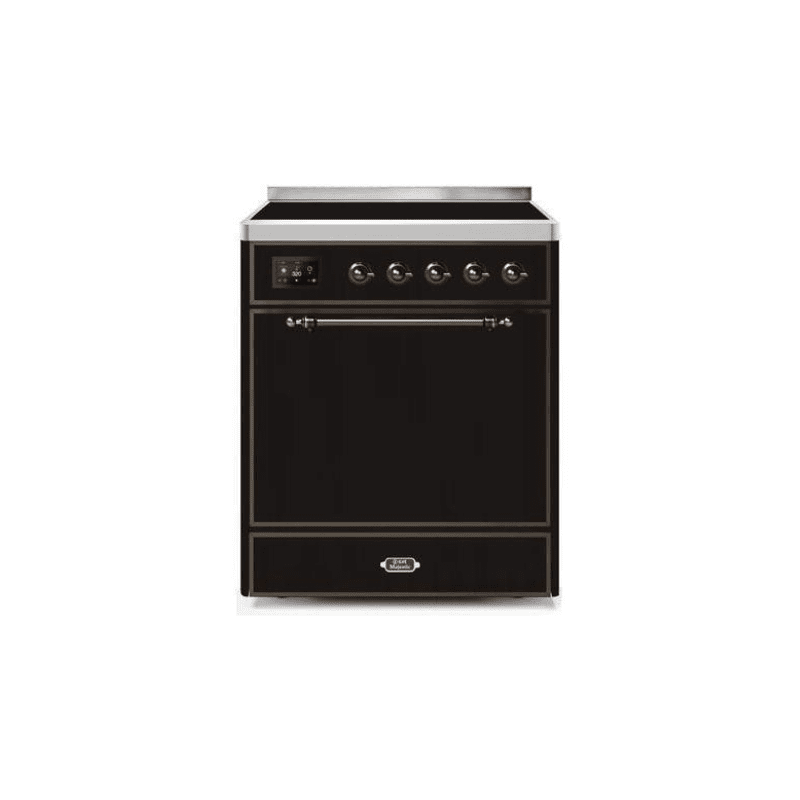 ILVE 30" Majestic II Series Induction Range with 4 Elements 2.3 cu. ft. Total Oven Capacity TFT Oven Control Display UMI30QNE3