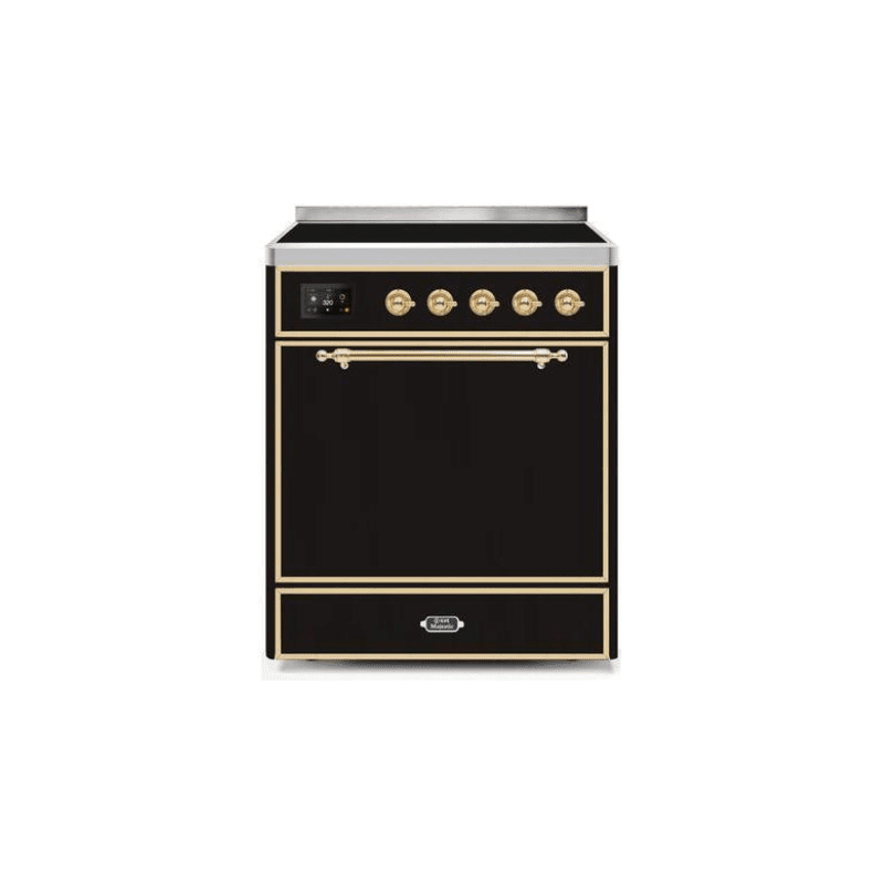 ILVE 30" Majestic II Series Induction Range with 4 Elements 2.3 cu. ft. Total Oven Capacity TFT Oven Control Display UMI30QNE3