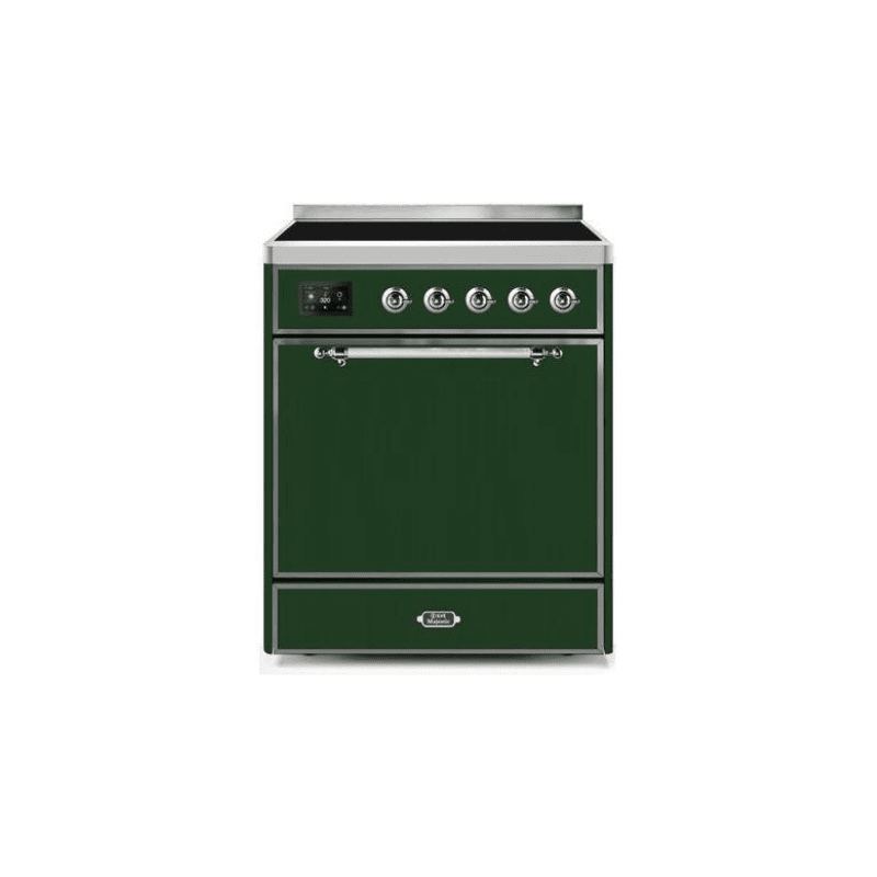 ILVE 30" Majestic II Series Induction Range with 4 Elements 2.3 cu. ft. Total Oven Capacity TFT Oven Control Display UMI30QNE3