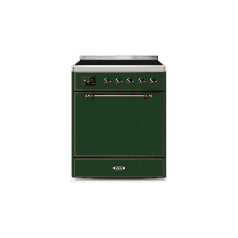 ILVE 30" Majestic II Series Induction Range with 4 Elements 2.3 cu. ft. Total Oven Capacity TFT Oven Control Display UMI30QNE3