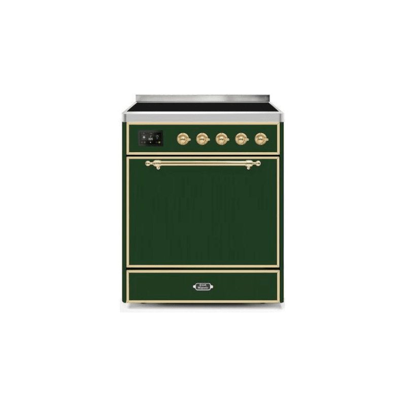 ILVE 30" Majestic II Series Induction Range with 4 Elements 2.3 cu. ft. Total Oven Capacity TFT Oven Control Display UMI30QNE3
