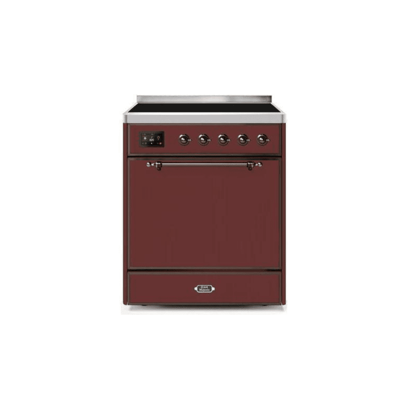 ILVE 30" Majestic II Series Induction Range with 4 Elements 2.3 cu. ft. Total Oven Capacity TFT Oven Control Display UMI30QNE3