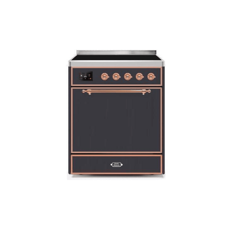 ILVE 30" Majestic II Series Induction Range with 4 Elements 2.3 cu. ft. Total Oven Capacity TFT Oven Control Display UMI30QNE3