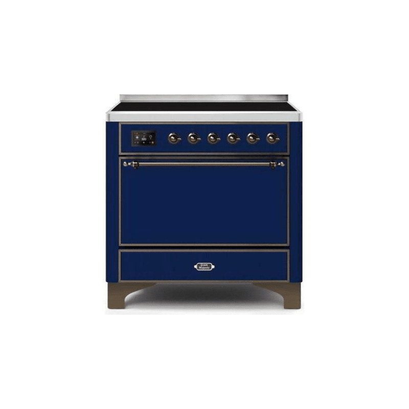 ILVE 36 Inch Majestic II Series Induction Range with 5 Elements 3.5 cu. ft. Oven Capacity TFT Oven Control Display Solid Door UMI09QNS3