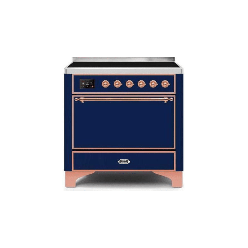 ILVE 36 Inch Majestic II Series Induction Range with 5 Elements 3.5 cu. ft. Oven Capacity TFT Oven Control Display Solid Door UMI09QNS3