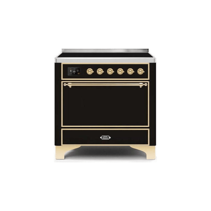 ILVE 36 Inch Majestic II Series Induction Range with 5 Elements 3.5 cu. ft. Oven Capacity TFT Oven Control Display Solid Door UMI09QNS3