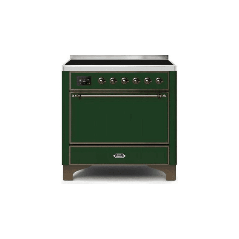 ILVE 36 Inch Majestic II Series Induction Range with 5 Elements 3.5 cu. ft. Oven Capacity TFT Oven Control Display Solid Door UMI09QNS3