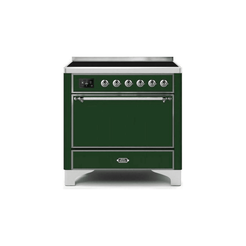 ILVE 36 Inch Majestic II Series Induction Range with 5 Elements 3.5 cu. ft. Oven Capacity TFT Oven Control Display Solid Door UMI09QNS3
