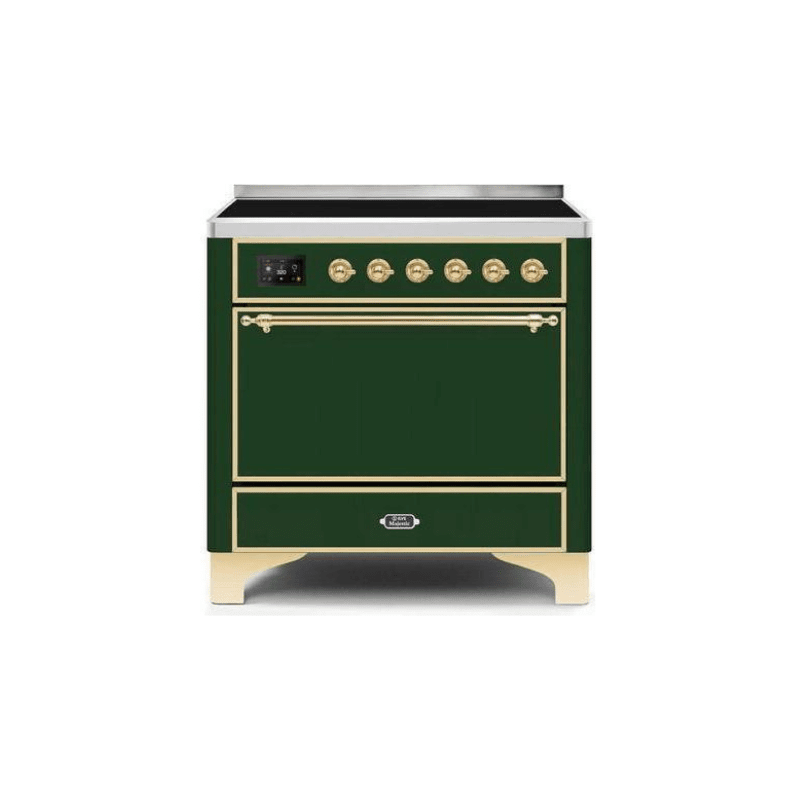 ILVE 36 Inch Majestic II Series Induction Range with 5 Elements 3.5 cu. ft. Oven Capacity TFT Oven Control Display Solid Door UMI09QNS3