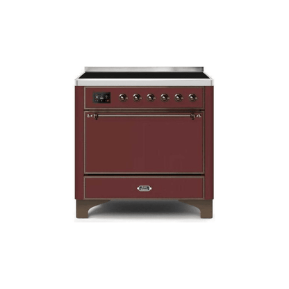 ILVE 36 Inch Majestic II Series Induction Range with 5 Elements 3.5 cu. ft. Oven Capacity TFT Oven Control Display Solid Door UMI09QNS3