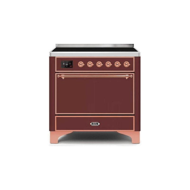 ILVE 36 Inch Majestic II Series Induction Range with 5 Elements 3.5 cu. ft. Oven Capacity TFT Oven Control Display Solid Door UMI09QNS3