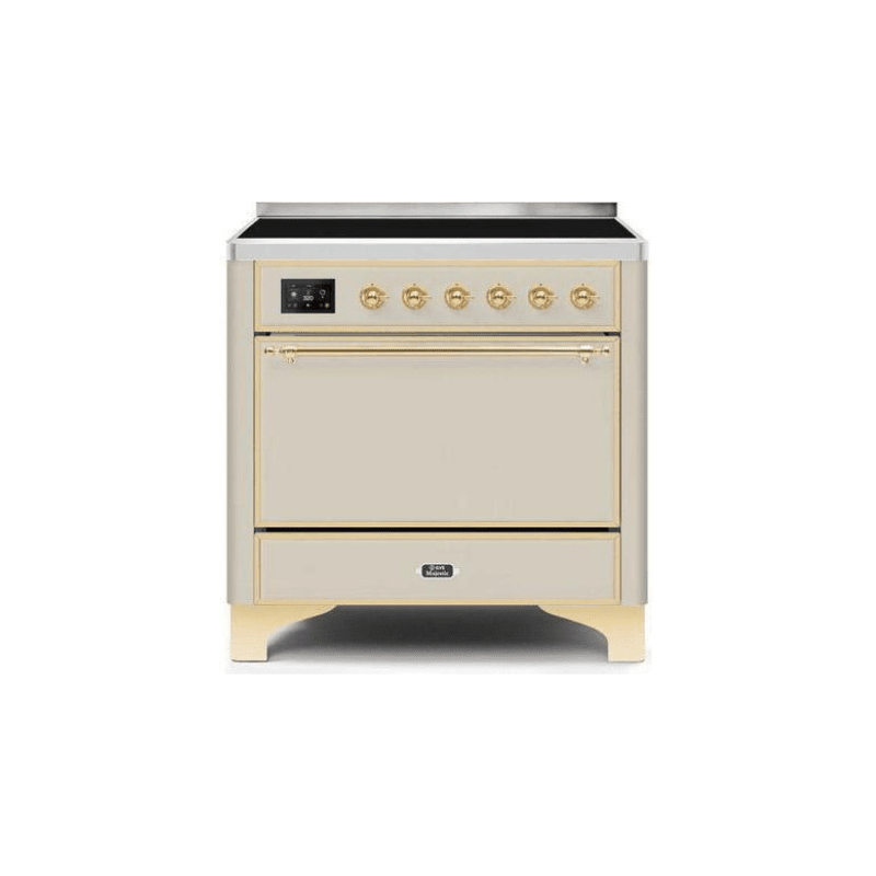 ILVE 36 Inch Majestic II Series Induction Range with 5 Elements 3.5 cu. ft. Oven Capacity TFT Oven Control Display Solid Door UMI09QNS3