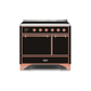 ILVE 40 Inch Majestic II Series Induction Range with 6 Elements Dual Ovens TFT Control Display Solid Oven Door UMDI10QNS3