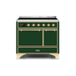 ILVE 40 Inch Majestic II Series Induction Range with 6 Elements Dual Ovens TFT Control Display Solid Oven Door UMDI10QNS3