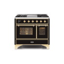 ILVE 40 Inch Majestic II Series Natural Gas/ Propane Gas Burner and Electric Oven with 6 Sealed Burners UMD10FDNS3