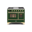 ILVE 40 Inch Majestic II Series Natural Gas/ Propane Gas Burner and Electric Oven with 6 Sealed Burners UMD10FDNS3