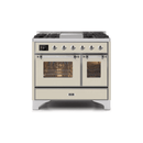 ILVE 40 Inch Majestic II Series Natural Gas/ Propane Gas Burner and Electric Oven with 6 Sealed Burners UMD10FDNS3