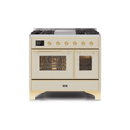 ILVE 40 Inch Majestic II Series Natural Gas/ Propane Gas Burner and Electric Oven with 6 Sealed Burners UMD10FDNS3
