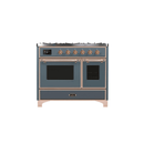 ILVE 40 Inch Majestic II Series Natural Gas/ Propane Gas Burner and Electric Oven with 6 Sealed Burners UMD10FDNS3