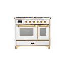 ILVE 40 Inch Majestic II Series Natural Gas/ Propane Gas Burner and Electric Oven with 6 Sealed Burners UMD10FDNS3
