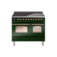 ILVE 40" Nostalgie II Series Freestanding Electric Double Oven Range with 6 Elements, Triple Glass Cool Door, Convection Oven, TFT Oven Control Display and Child Lock - UPDI406NMP