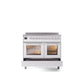 ILVE 40" Professional Plus II Series Freestanding Electric Double Oven Range with 5 Elements, Triple Glass Cool Door - UPDI406WMP