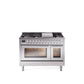 ILVE 48-Inch Professional Plus II Freestanding Dual Fuel Range with 8 Sealed Burner - UP48FWMP