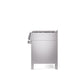 ILVE 48" Panoramagic Series Freestanding Double Oven Dual Fuel Range with 8 Sealed Burners and Griddle - UPM12FDS3