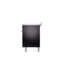 ILVE 48" Professional Plus II Series Freestanding Electric Double Oven Range with 8 Elements, Triple Glass Cool Door, Convection Oven, TFT Oven Control Display and Child Lock - UPI486WMP