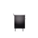 ILVE 48" Professional Plus II Series Freestanding Electric Double Oven Range with 8 Elements, Triple Glass Cool Door, Convection Oven, TFT Oven Control Display and Child Lock - UPI486WMP