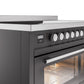 ILVE 48" Professional Plus II Series Freestanding Electric Double Oven Range with 8 Elements, Triple Glass Cool Door, Convection Oven, TFT Oven Control Display and Child Lock - UPI486WMP