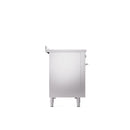 ILVE 48" Professional Plus II Series Freestanding Electric Double Oven Range with 8 Elements, Triple Glass Cool Door, Convection Oven, TFT Oven Control Display and Child Lock - UPI486WMP