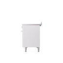 ILVE 48" Professional Plus II Series Freestanding Electric Double Oven Range with 8 Elements, Triple Glass Cool Door, Convection Oven, TFT Oven Control Display and Child Lock - UPI486WMP