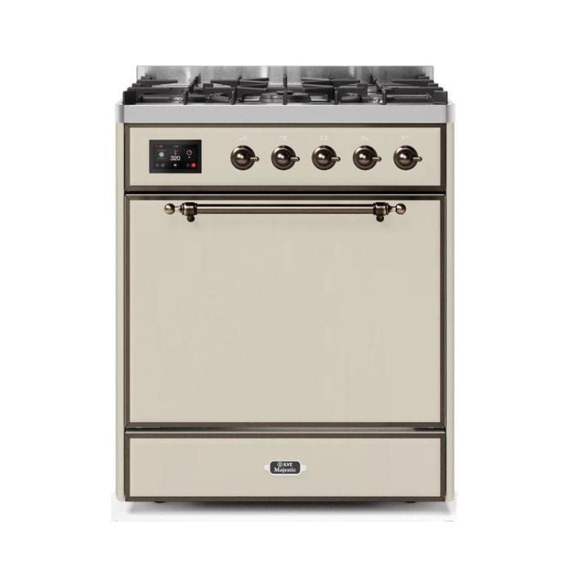ILVE - Majestic II Series - 30 Inch Dual Fuel Freestanding Range Gas/Propane UM30DQNE3