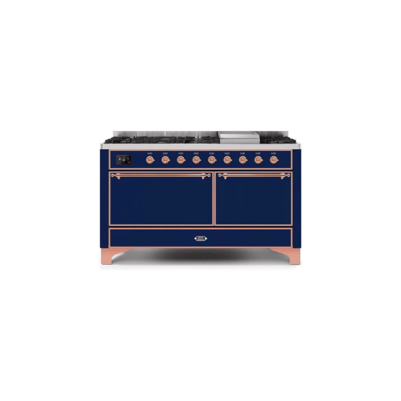 ILVE Majestic II Series 60 Inch Dual Fuel Freestanding Range Gas/Propane UM15FDQNS3