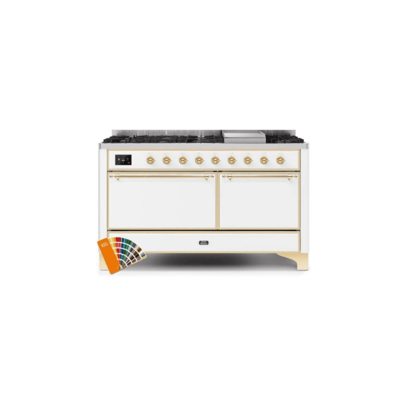 ILVE Majestic II Series 60 Inch Dual Fuel Freestanding Range Gas/Propane UM15FDQNS3