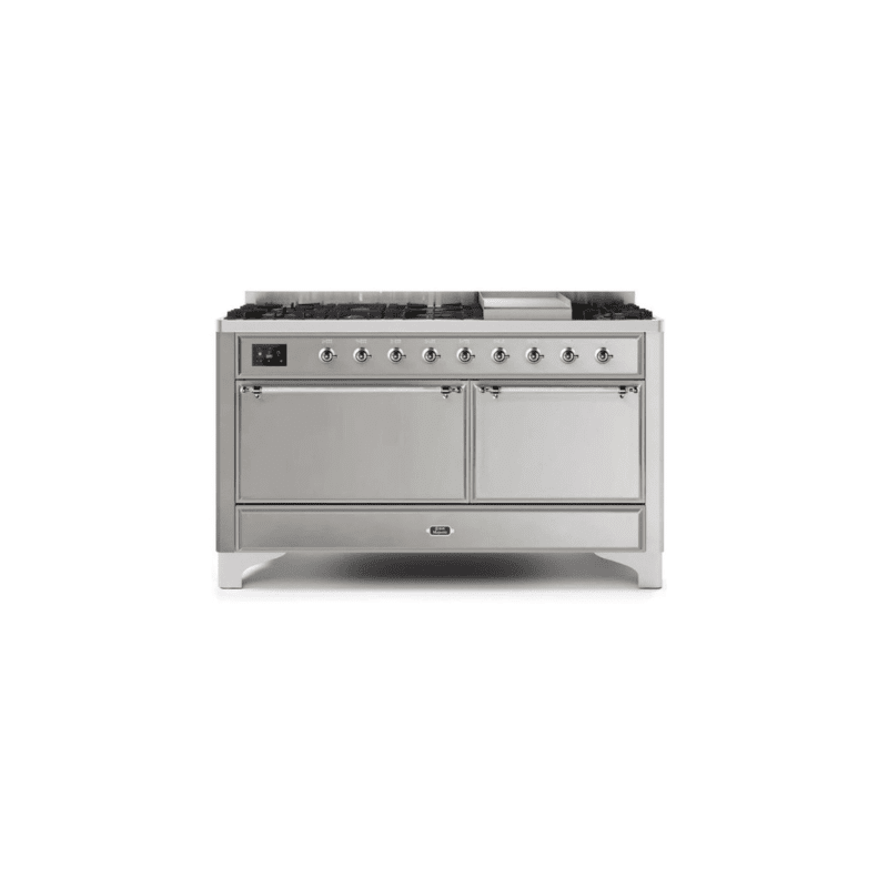 ILVE Majestic II Series 60 Inch Dual Fuel Freestanding Range Gas/Propane UM15FDQNS3