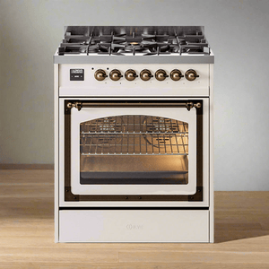 ILVE Nostalgie II Noblesse 30″ Dual Fuel Range Triple Glass Door - UN30NMP
