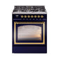 ILVE Nostalgie II Noblesse 30″ Dual Fuel Range Triple Glass Door - UN30NMP