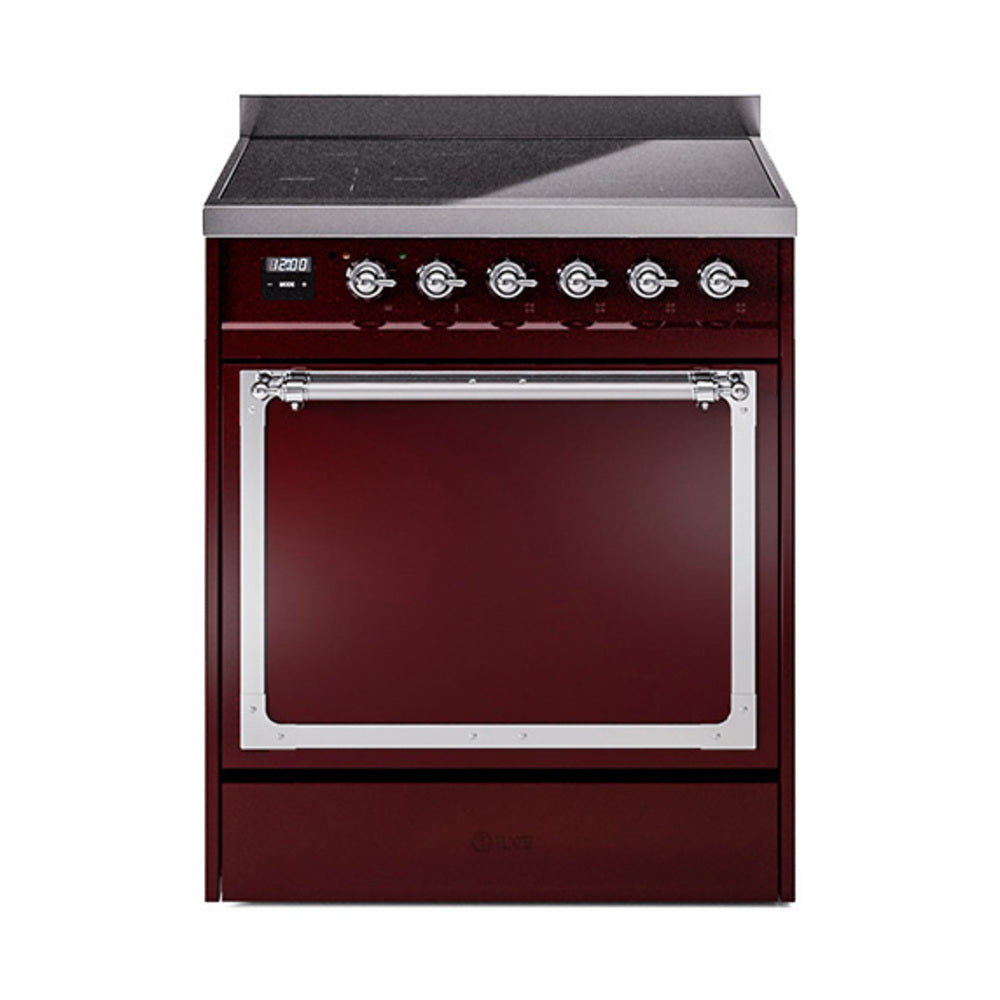 ILVE Nostalgie II Noblesse 30″ Induction Freestanding Range with Solid Door - UNI304QNMP